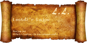 Lestár Lajos névjegykártya