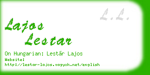lajos lestar business card